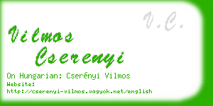 vilmos cserenyi business card